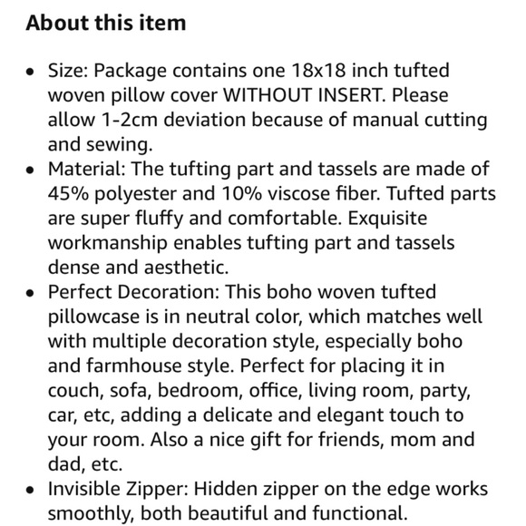 🎉HP| Luxury Home | Boho Woven Tassel Pillow Cover - Picture 6 of 6